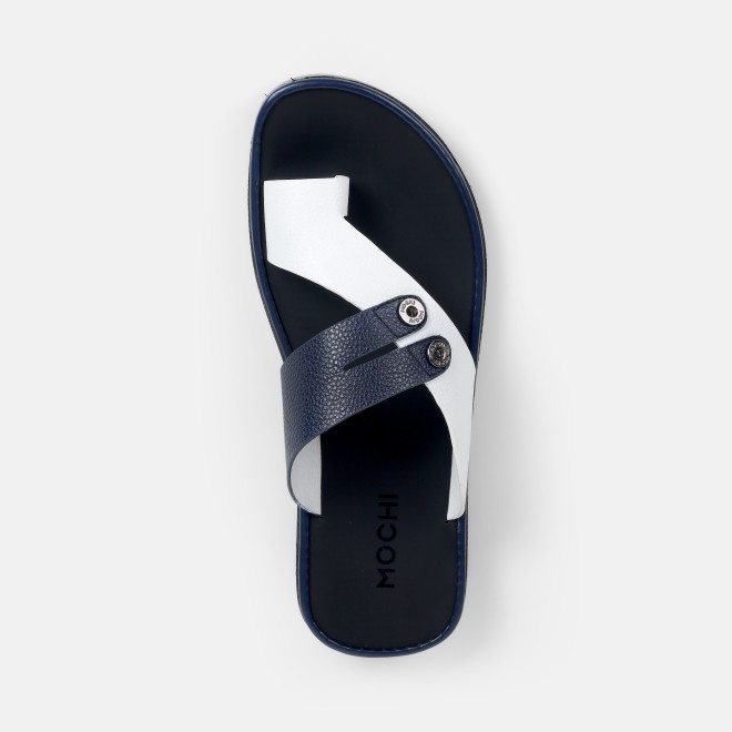 Mochi Men White-blue Casual Slippers (SKU: 16-1320-56-40)