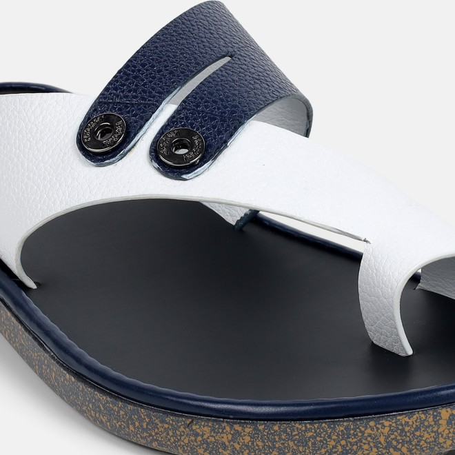 Mochi Men White-blue Casual Slippers (SKU: 16-1320-56-40)
