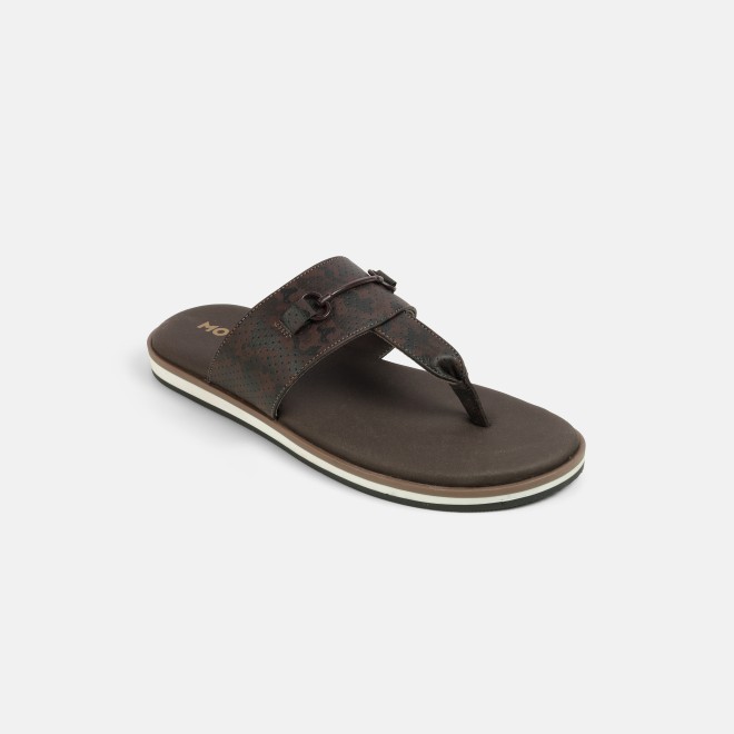Mochi Men Brown Casual Slippers (SKU: 16-1321-12-40)