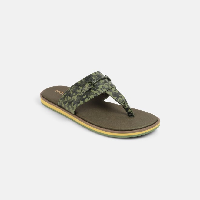 Mochi Men Olive Casual Slippers (SKU: 16-1321-49-40)