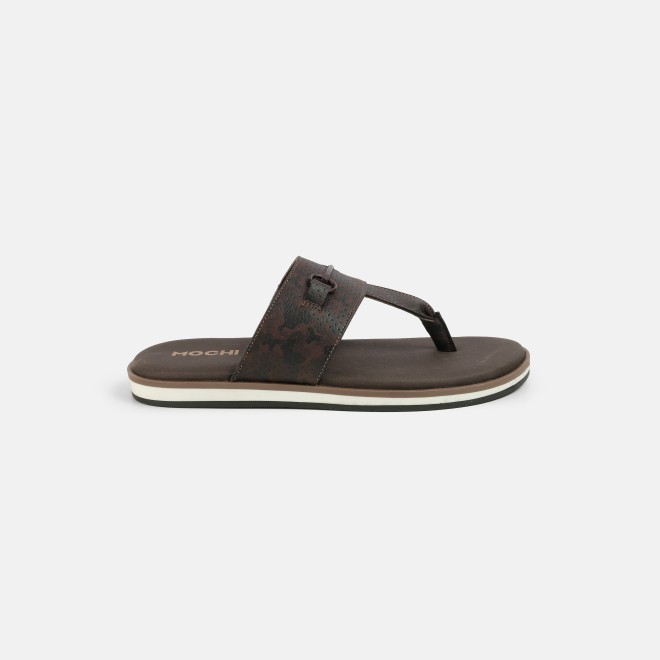 Mochi Men Brown Casual Slippers (SKU: 16-1321-12-40)
