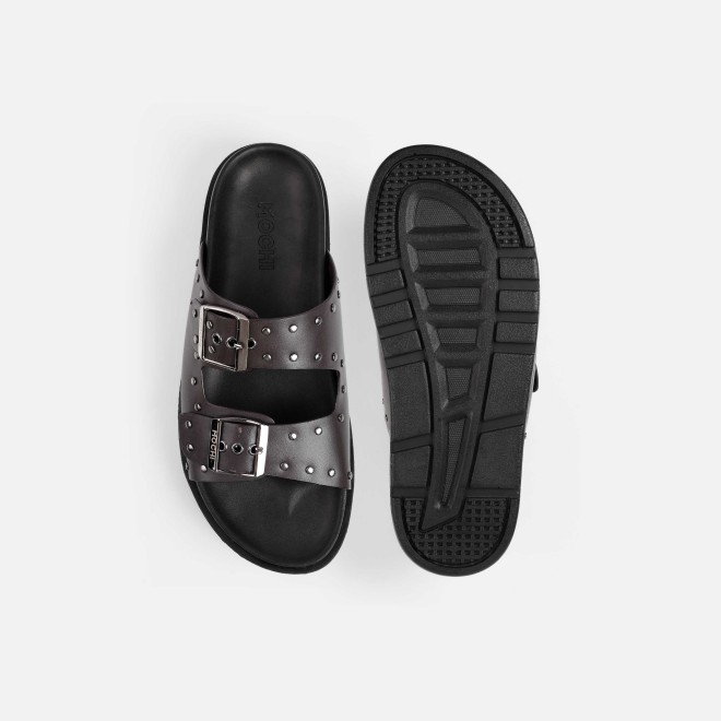 Mochi Men Brown Casual Slippers (SKU: 16-1322-12-42)