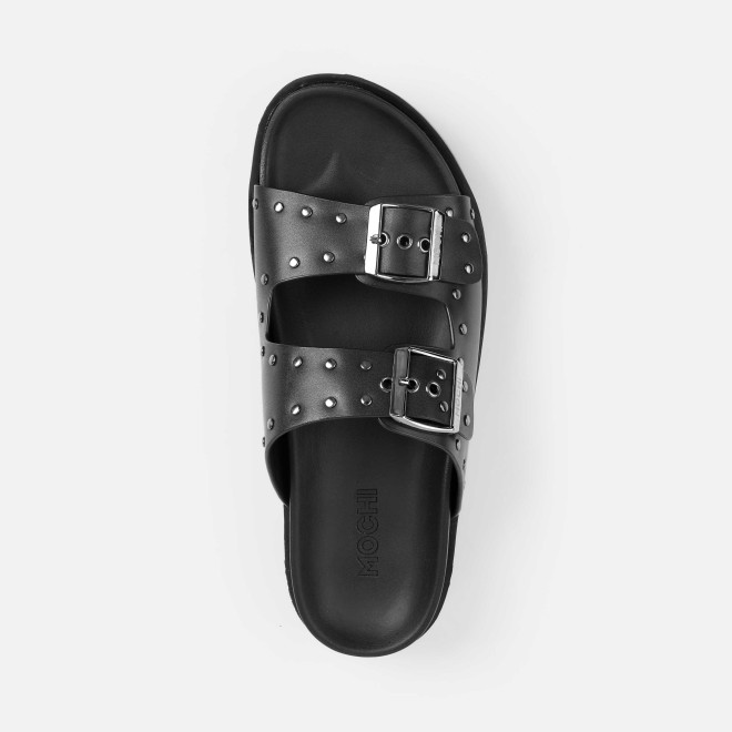 Mochi Men Black Casual Slippers (SKU: 16-1322-11-40) Mochi Men Black Casual Slippers (SKU: 16-1322-11-40)