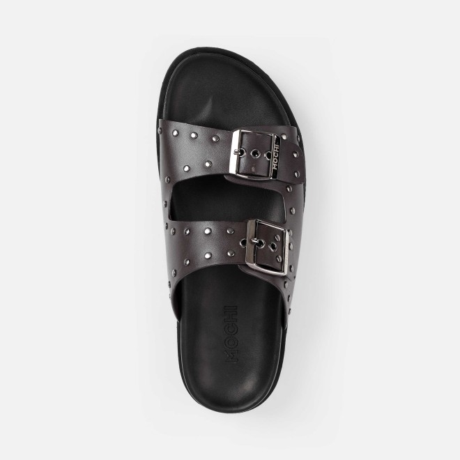 Mochi Men Brown Casual Slippers (SKU: 16-1322-12-42)
