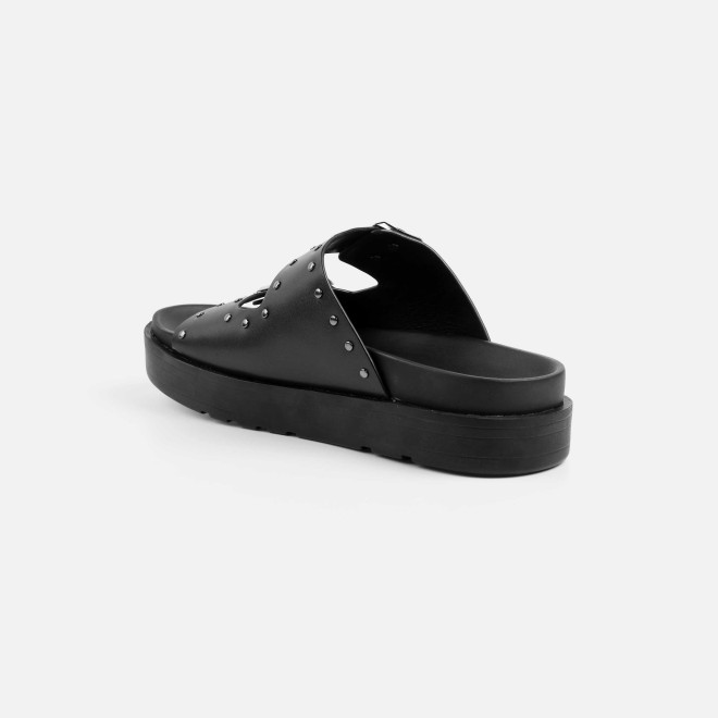 Mochi Men Black Casual Slippers (SKU: 16-1322-11-40) Mochi Men Black Casual Slippers (SKU: 16-1322-11-40)