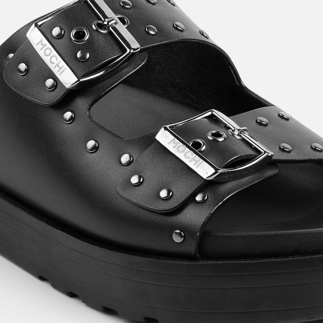 Mochi Men Black Casual Slippers (SKU: 16-1322-11-40) Mochi Men Black Casual Slippers (SKU: 16-1322-11-40)
