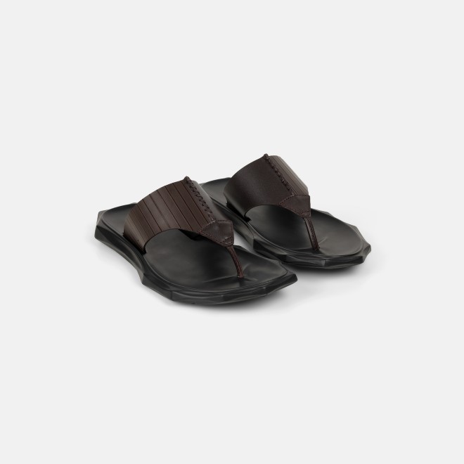Mochi Men Brown Casual Slippers (SKU: 16-1325-12-40)