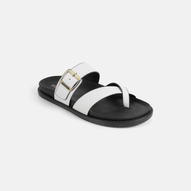 Mochi Men White Casual Slippers