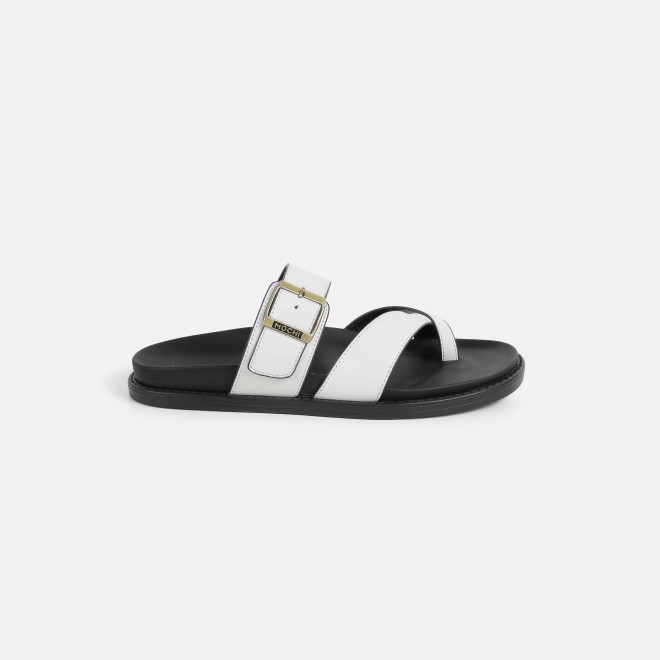 Mochi Men White Casual Slippers (SKU: 16-1341-16-40)