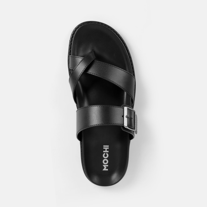 Mochi Men Black Casual Slippers (SKU: 16-1341-11-40)