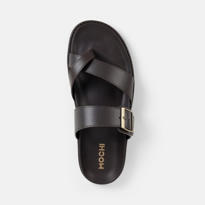 Mochi Men Brown Casual Slippers (SKU: 16-1341-12-40)