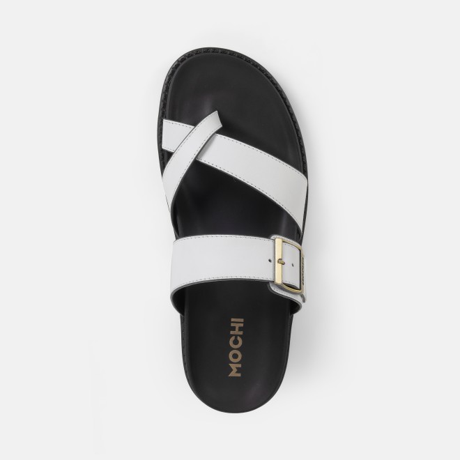 Mochi Men White Casual Slippers (SKU: 16-1341-16-40)