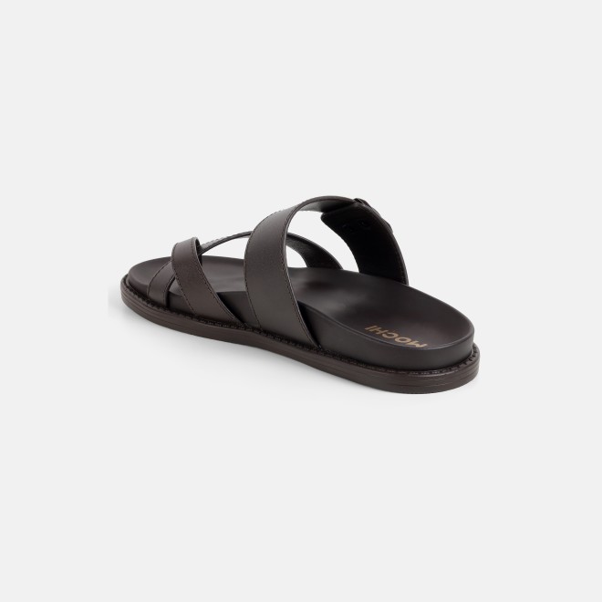 Mochi Men Brown Casual Slippers (SKU: 16-1341-12-40)