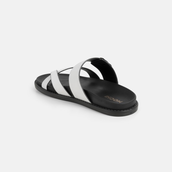 Mochi Men White Casual Slippers (SKU: 16-1341-16-40)