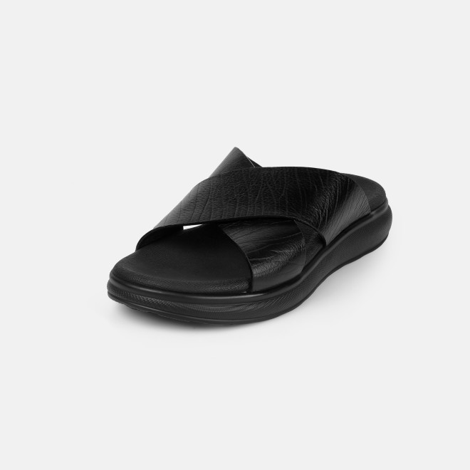 Mochi Men Black Casual Slippers (SKU: 16-1343-11-40)