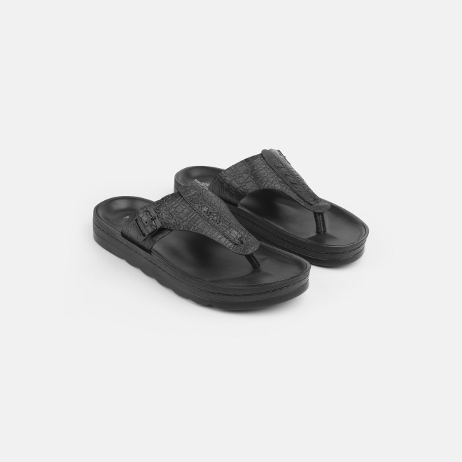 Mochi Men Black Casual Slippers (SKU: 16-1371-11-40) Mochi Men Black Casual Slippers (SKU: 16-1371-11-40)