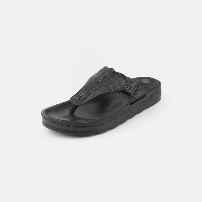 Mochi Men Black Casual Slippers (SKU: 16-1371-11-40) Mochi Men Black Casual Slippers (SKU: 16-1371-11-40)