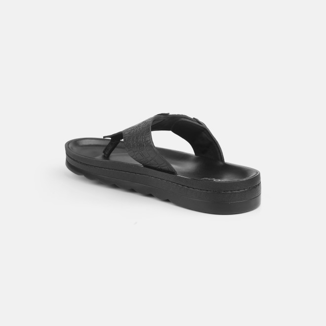 Mochi Men Black Casual Slippers (SKU: 16-1371-11-40) Mochi Men Black Casual Slippers (SKU: 16-1371-11-40)