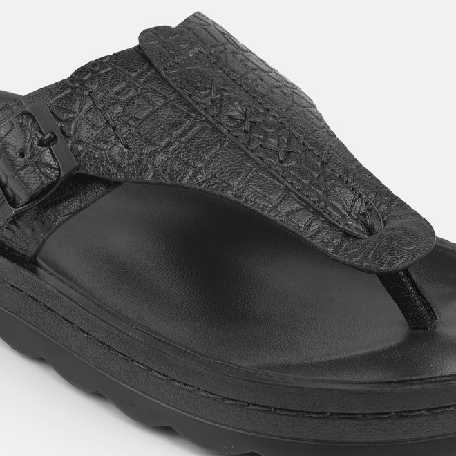 Mochi Men Black Casual Slippers (SKU: 16-1371-11-40) Mochi Men Black Casual Slippers (SKU: 16-1371-11-40)