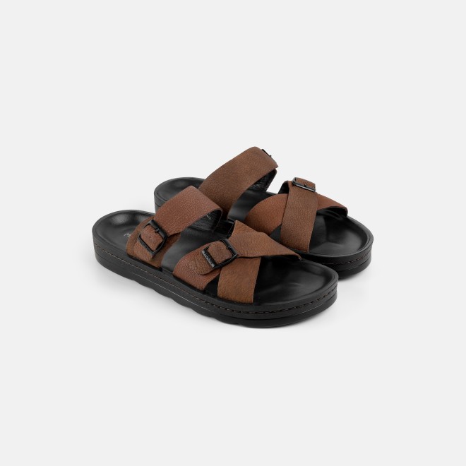 Mochi Men Tan Casual Slippers (SKU: 16-1372-23-40)