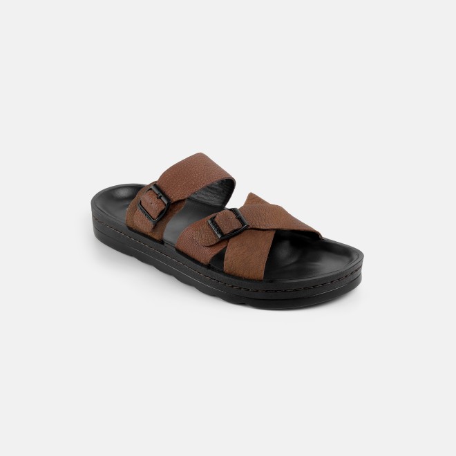 Mochi Men Tan Casual Slippers (SKU: 16-1372-23-40)