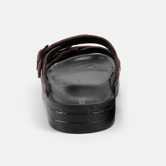Mochi Men Brown Casual Slippers (SKU: 16-1372-12-40)