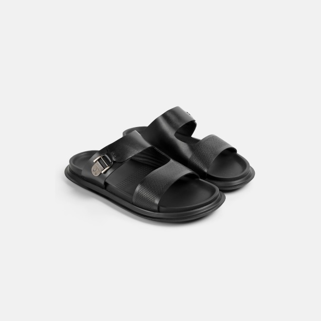 Mochi Men Black Casual Slippers (SKU: 16-1376-11-40) Mochi Men Black Casual Slippers (SKU: 16-1376-11-40)