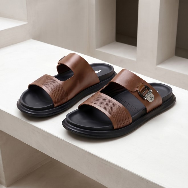 Mochi Men Tan Casual Slippers (SKU: 16-1376-23-40)