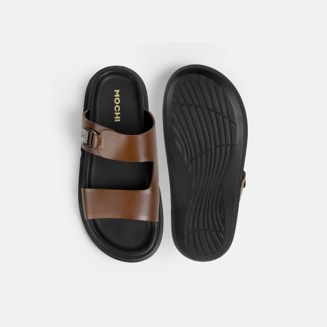Mochi Men Tan Casual Slippers (SKU: 16-1376-23-40)