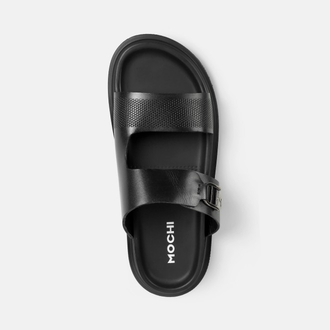 Mochi Men Black Casual Slippers (SKU: 16-1376-11-40) Mochi Men Black Casual Slippers (SKU: 16-1376-11-40)