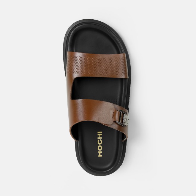Mochi Men Tan Casual Slippers (SKU: 16-1376-23-40)