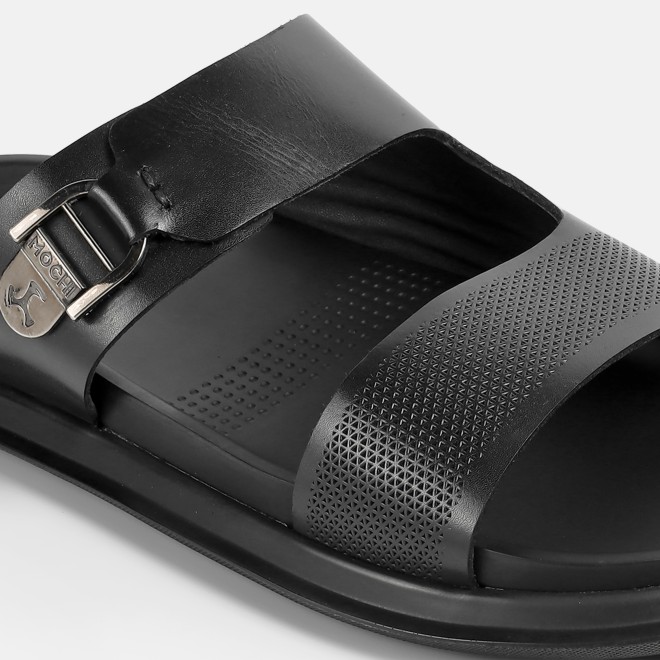 Mochi Men Black Casual Slippers (SKU: 16-1376-11-40) Mochi Men Black Casual Slippers (SKU: 16-1376-11-40)