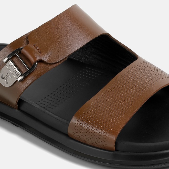 Mochi Men Tan Casual Slippers (SKU: 16-1376-23-40)