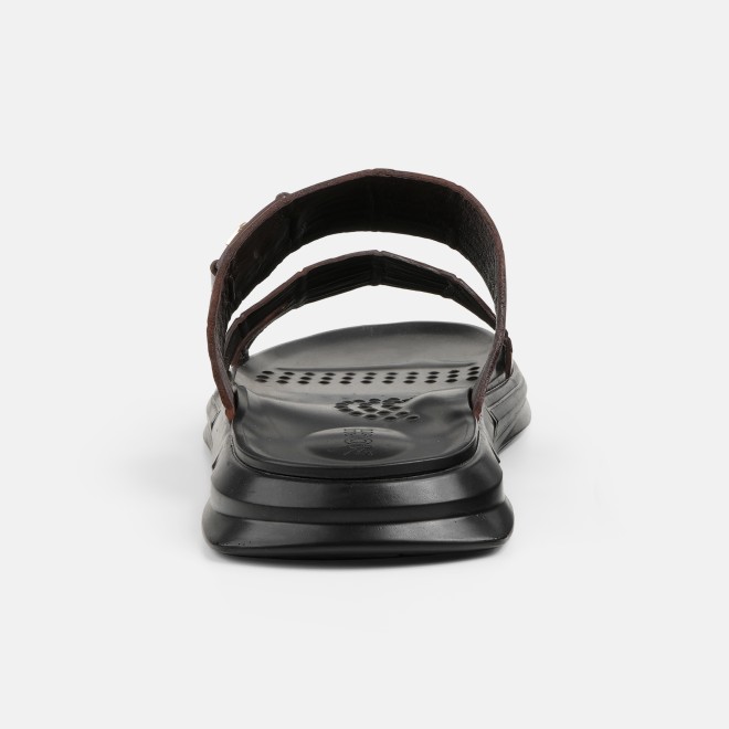 Mochi Men Brown Casual Slippers (SKU: 16-1380-12-40)