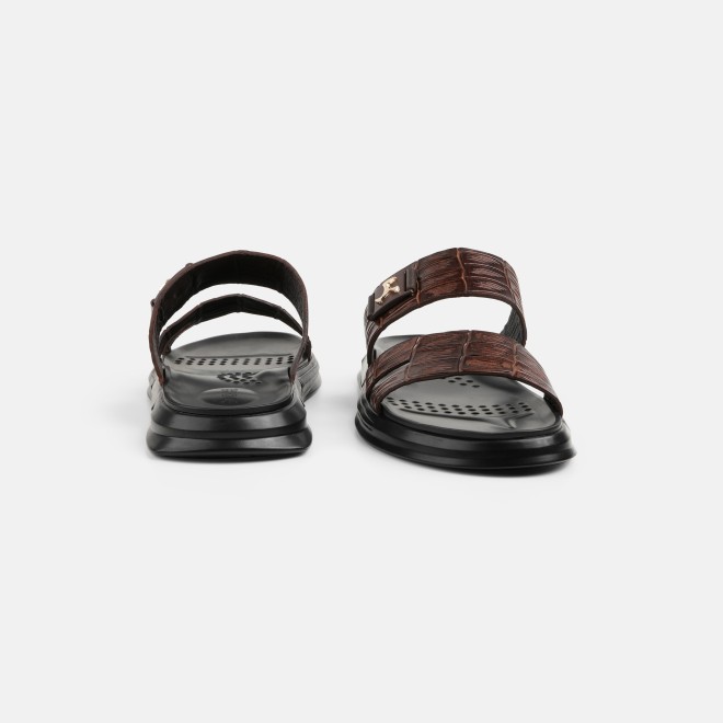 Mochi Men Brown Casual Slippers (SKU: 16-1380-12-40)