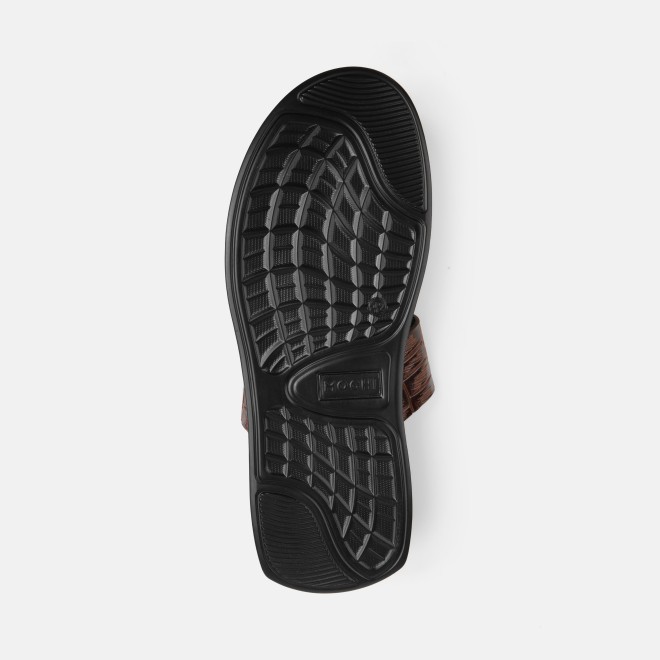 Mochi Men Brown Casual Slippers (SKU: 16-1380-12-40)