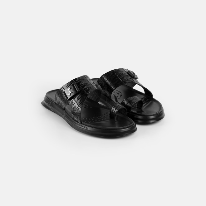 Mochi Men Black Casual Slippers (SKU: 16-1381-11-40) Mochi Men Black Casual Slippers (SKU: 16-1381-11-40)