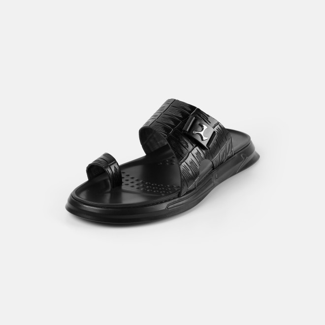 Mochi Men Black Casual Slippers (SKU: 16-1381-11-40) Mochi Men Black Casual Slippers (SKU: 16-1381-11-40)