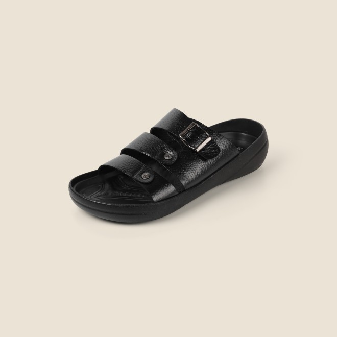 Mochi Men Black Casual Slippers (SKU: 16-1391-11-40) Mochi Men Black Casual Slippers (SKU: 16-1391-11-40)