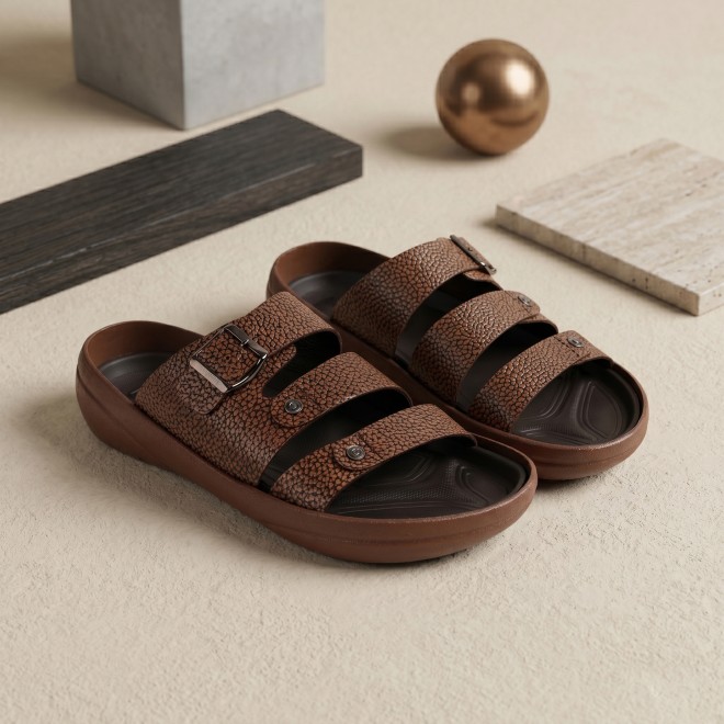 Mochi Men Brown Casual Slippers (SKU: 16-1391-12-40) Mochi Men Brown Casual Slippers (SKU: 16-1391-12-40)