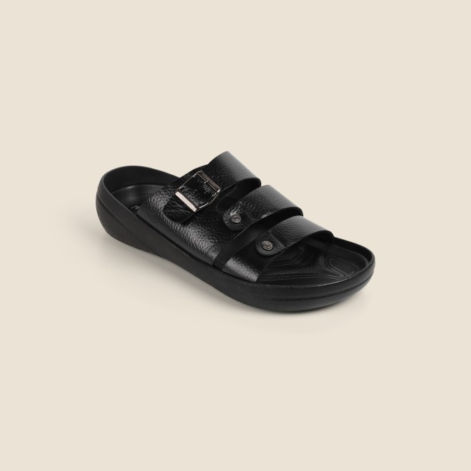 Mochi Men Black Casual Slippers (SKU: 16-1391-11-40) Mochi Men Black Casual Slippers (SKU: 16-1391-11-40)