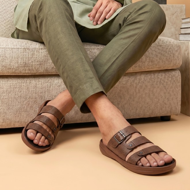 Mochi Men Brown Casual Slippers (SKU: 16-1391-12-40) Mochi Men Brown Casual Slippers (SKU: 16-1391-12-40)