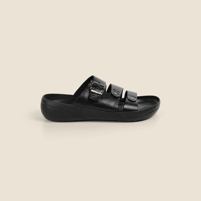 Mochi Men Black Casual Slippers (SKU: 16-1391-11-40) Mochi Men Black Casual Slippers (SKU: 16-1391-11-40)