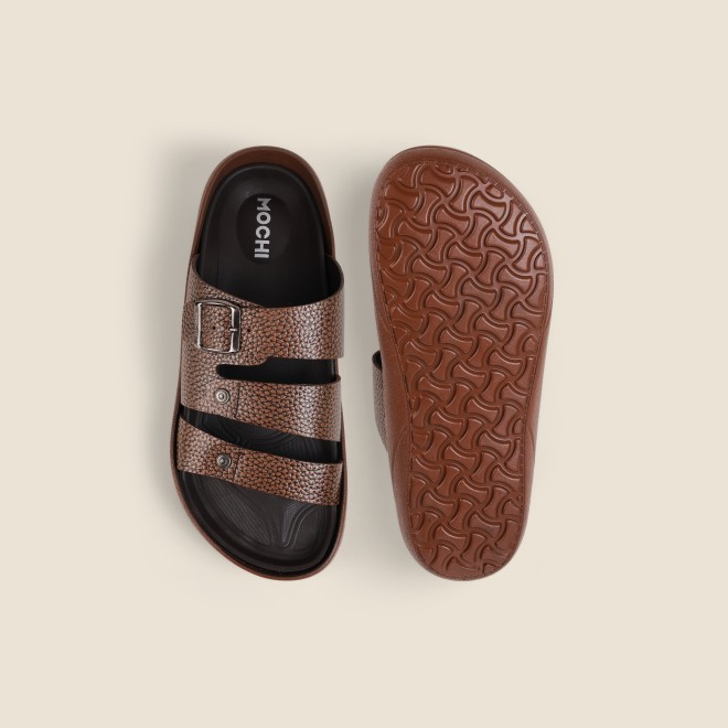 Mochi Men Brown Casual Slippers (SKU: 16-1391-12-40) Mochi Men Brown Casual Slippers (SKU: 16-1391-12-40)