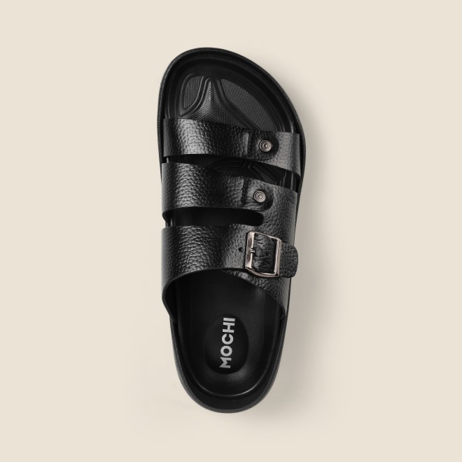 Mochi Men Black Casual Slippers (SKU: 16-1391-11-40) Mochi Men Black Casual Slippers (SKU: 16-1391-11-40)