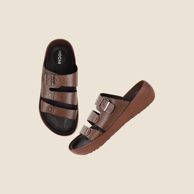 Mochi Men Brown Casual Slippers (SKU: 16-1391-12-40) Mochi Men Brown Casual Slippers (SKU: 16-1391-12-40)