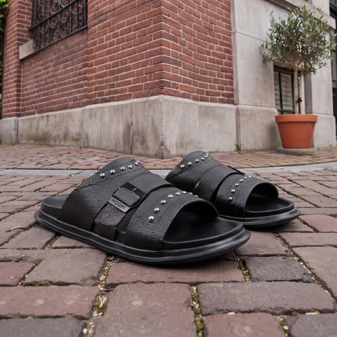 Mochi Men Black Casual Slippers (SKU: 16-1392-11-40) Mochi Men Black Casual Slippers (SKU: 16-1392-11-40)
