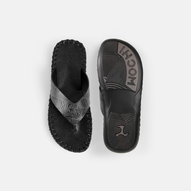 Mochi Men Grey Casual Slippers (SKU: 16-1393-14-40)