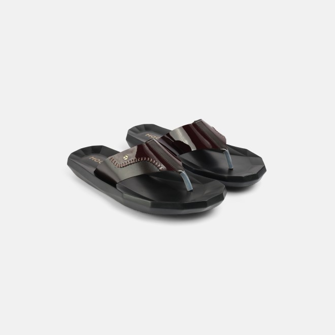 Mochi Men Brown Casual Slippers (SKU: 16-1406-12-40)