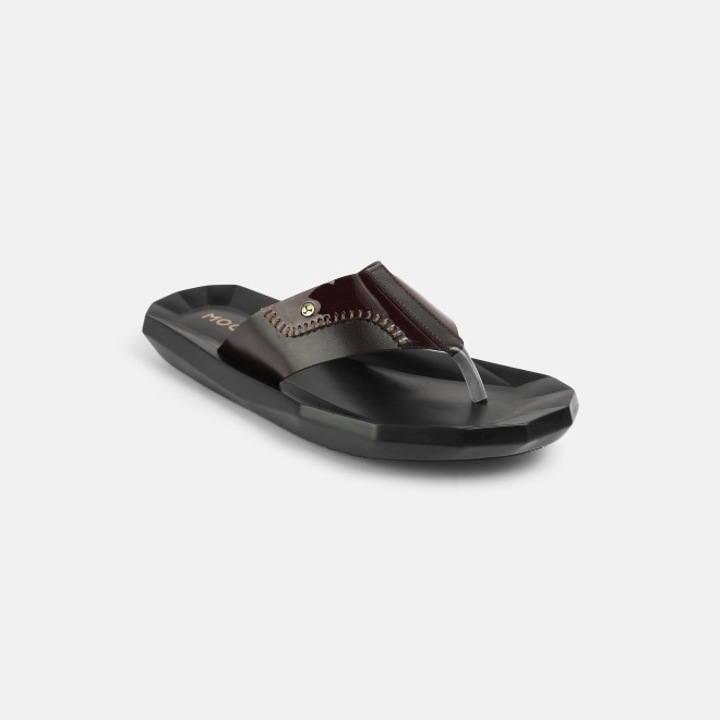 Mochi Men Brown Casual Slippers (SKU: 16-1406-12-40)